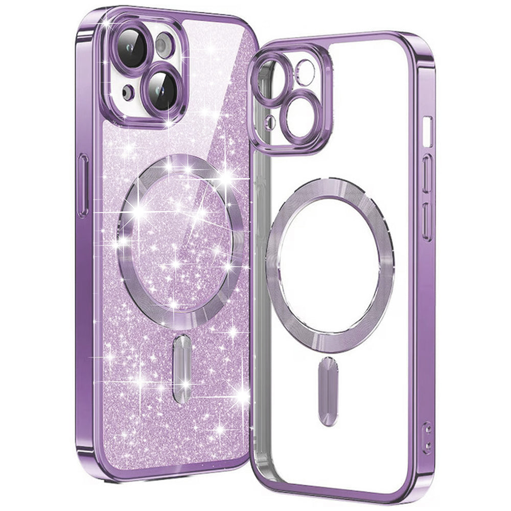 Techsuit - Luxury Glitter MagSafe - iPhone 15 - Light Purple