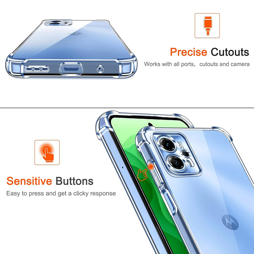 Techsuit - Shockproof Clear Silicone - Motorola Moto G71 5G - Clear