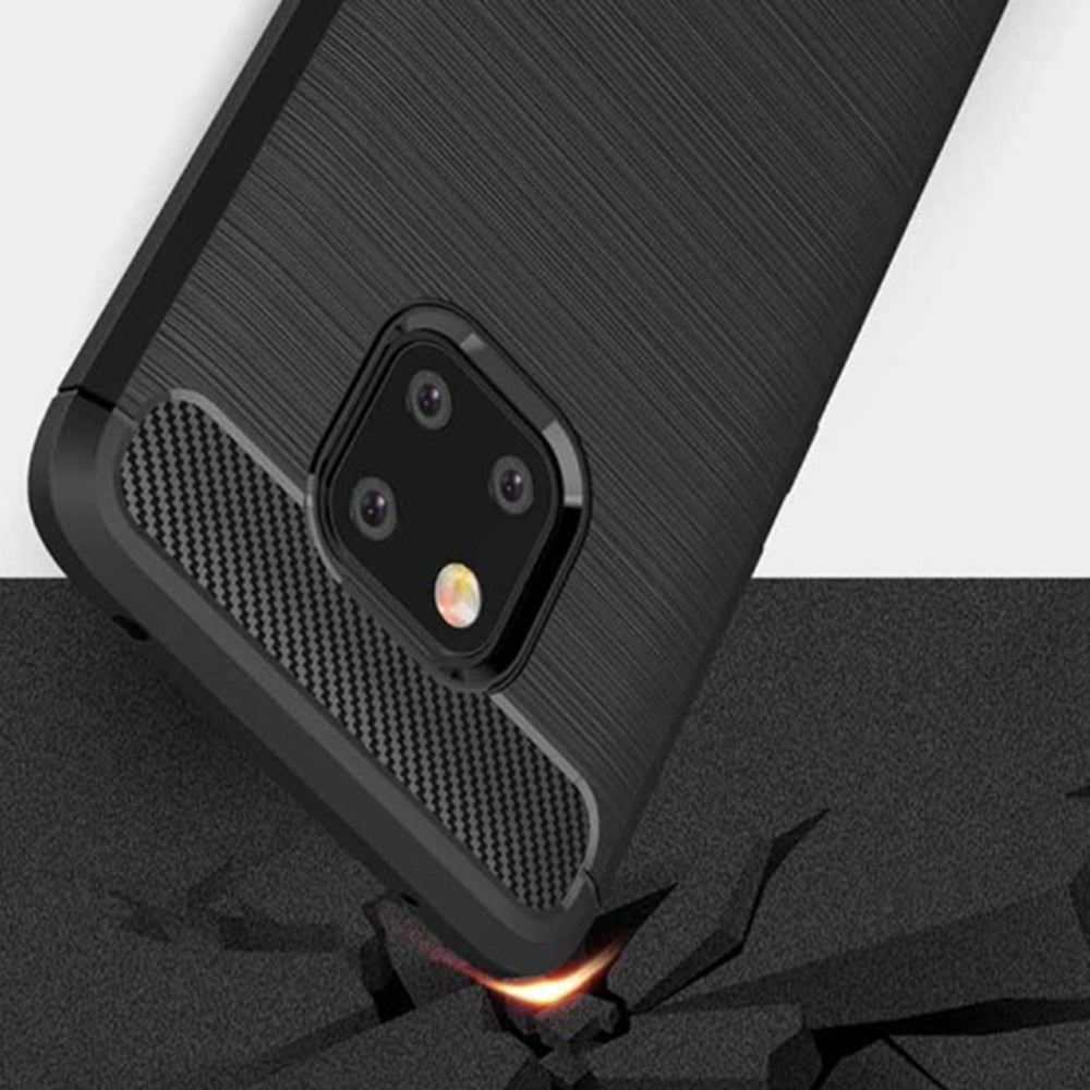 Techsuit - Carbon Silicone - Huawei Mate 20 Pro - Black