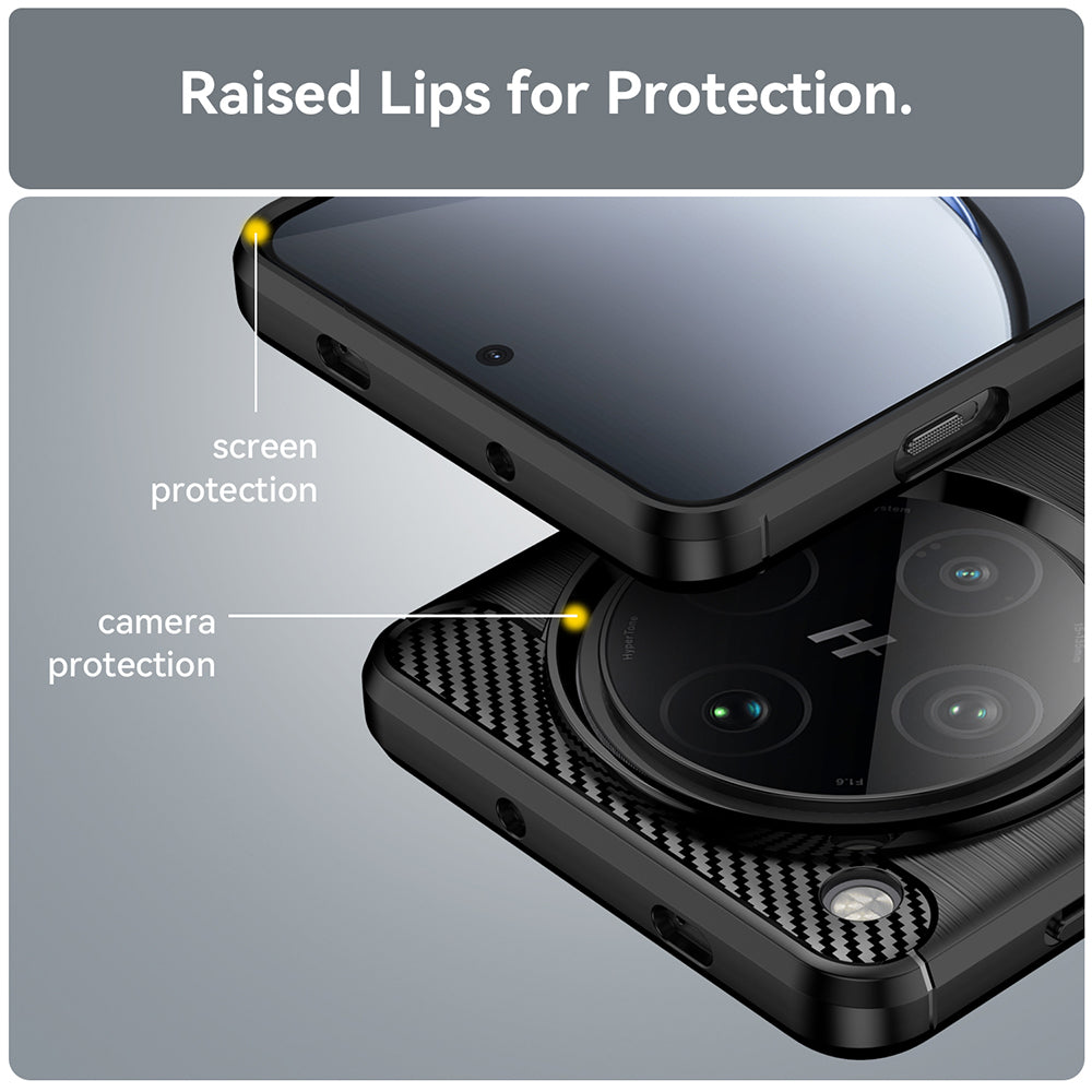 Techsuit - Carbon Silicone - Oppo Find X8 Pro - Black