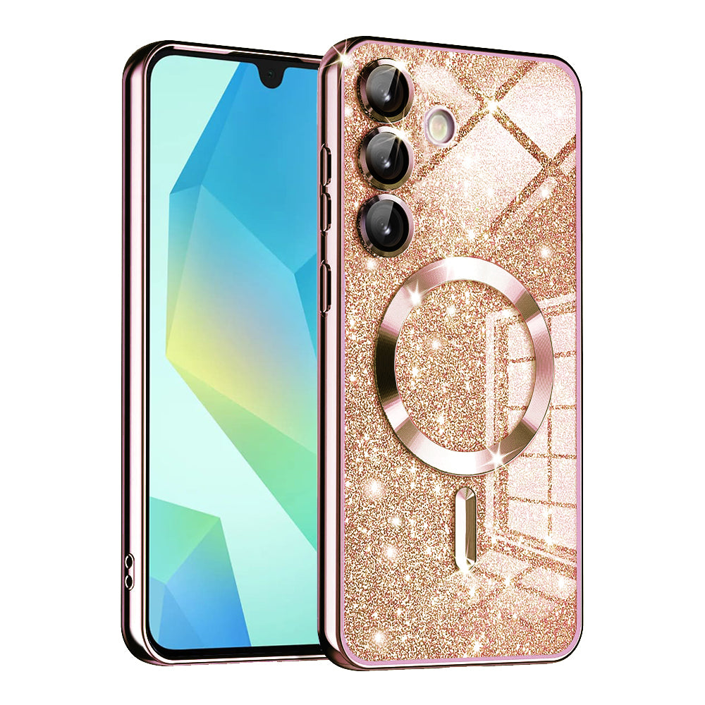 Techsuit - Luxury Glitter MagSafe - Samsung Galaxy A16 4G / A16 5G - Rose Gold