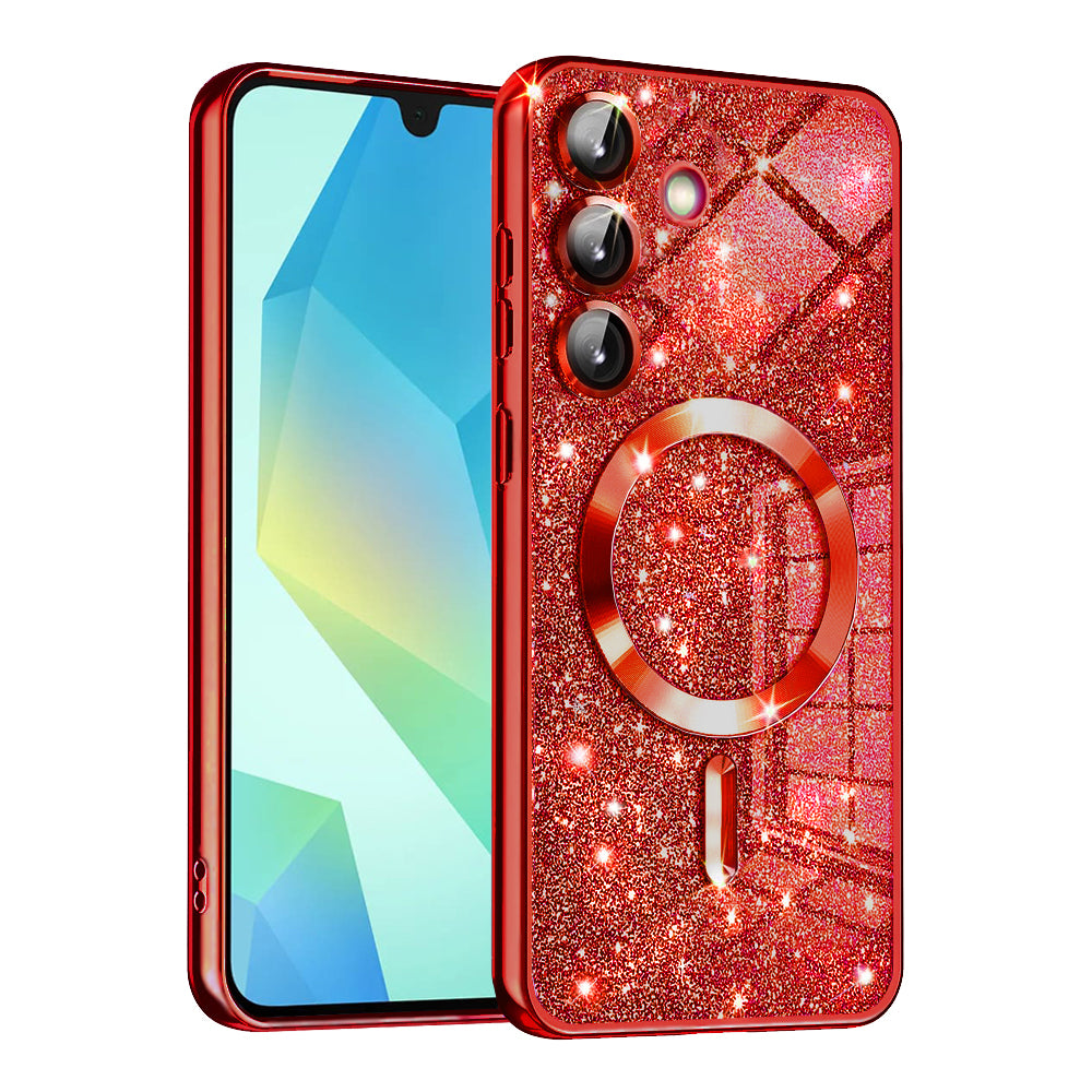 Techsuit - Luxury Glitter MagSafe - Samsung Galaxy A16 4G / A16 5G - Red