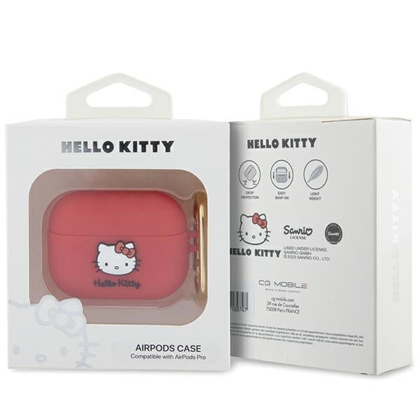 Hello Kitty - Silicone 3D Kitty Head (HKAP3DKHSF) - for Apple AirPods Pro 1 - Red