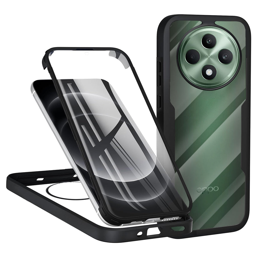 Techsuit - ColorVerse 360 Series + Screen Protector - Oppo Reno12 F 4G / Reno12 F 5G / Reno12 FS 4G / Reno12 FS 5G - Black