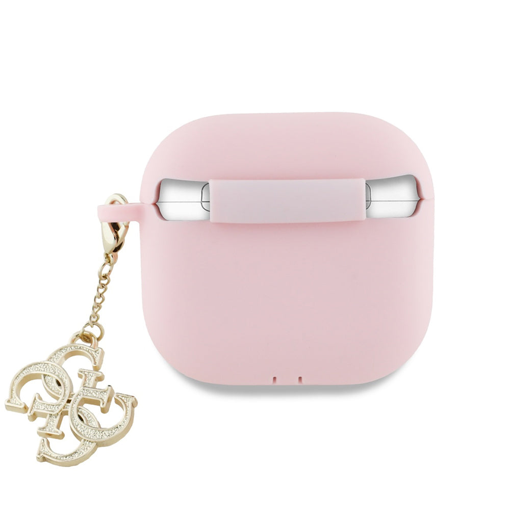 Guess - Silicone W/4G Charm (GUA4LECG4P) - Apple AirPods 4 - Pink