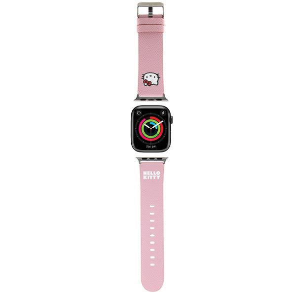 Hello Kitty - Strap Leather Kitty Head (HKAWMPGKHP) - Apple Watch 1/2/3/4/5/6/7/8/9/10/SE/SE 2 (38/40/41/42mm) - Pink