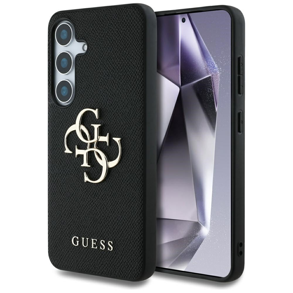 Guess - Hardcase 4G Grained Big and Classic Logo (GUHCS25MPGT4MBK) - Samsung Galaxy S25 Plus - Black