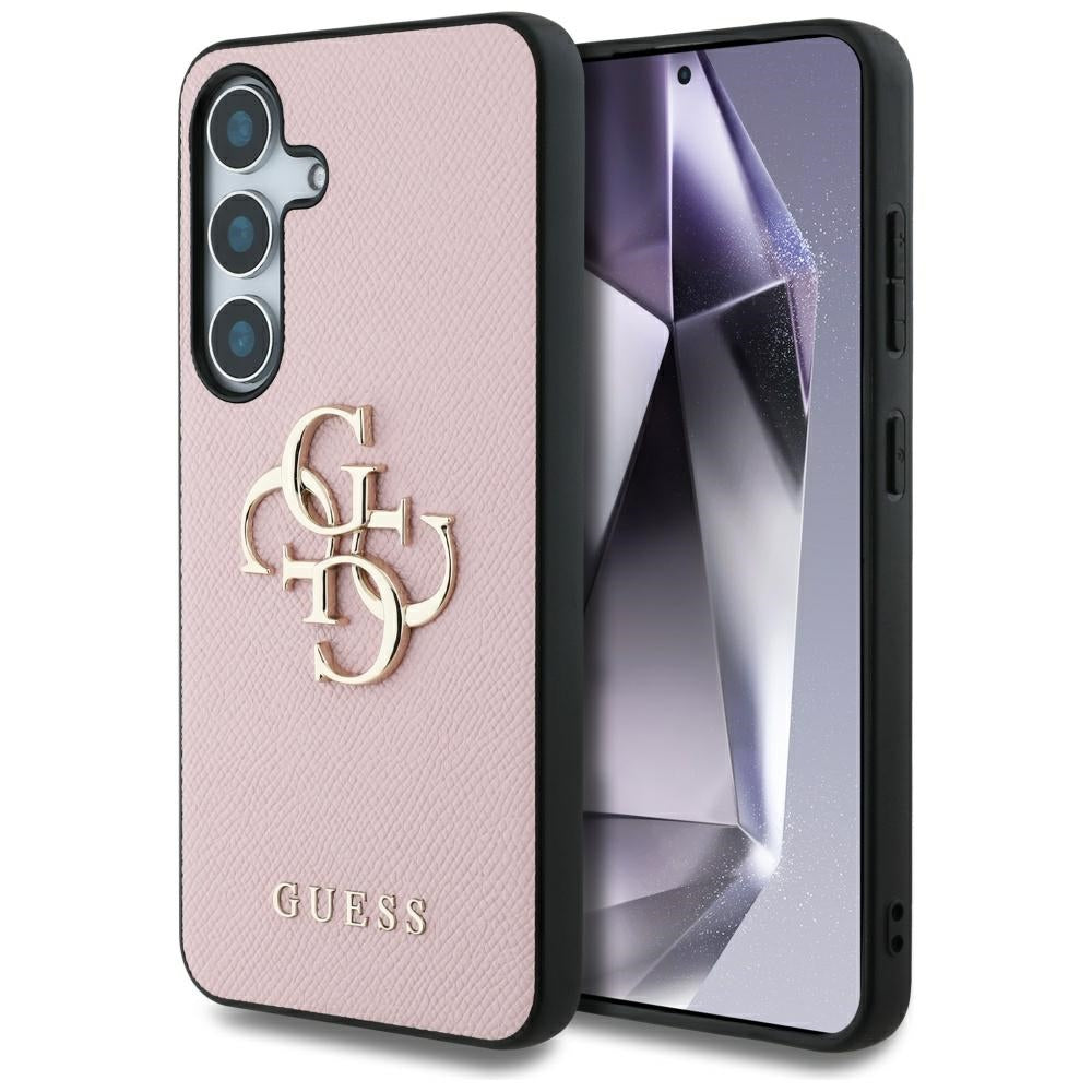 Guess - Hardcase 4G Grained Big and Classic Logo (GUHCS25MPGT4MBP) - Samsung Galaxy S25 Plus - Pink