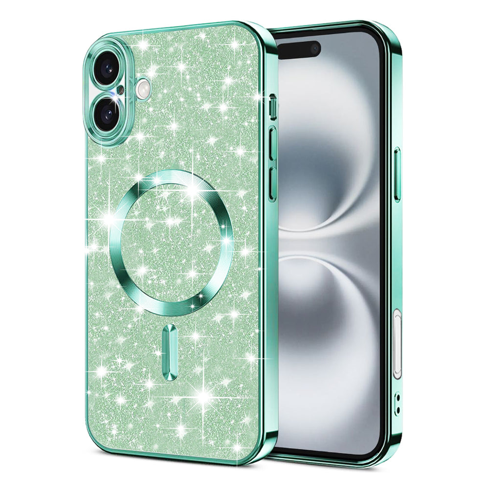 Techsuit - Luxury Glitter MagSafe - iPhone 16 - Light Green