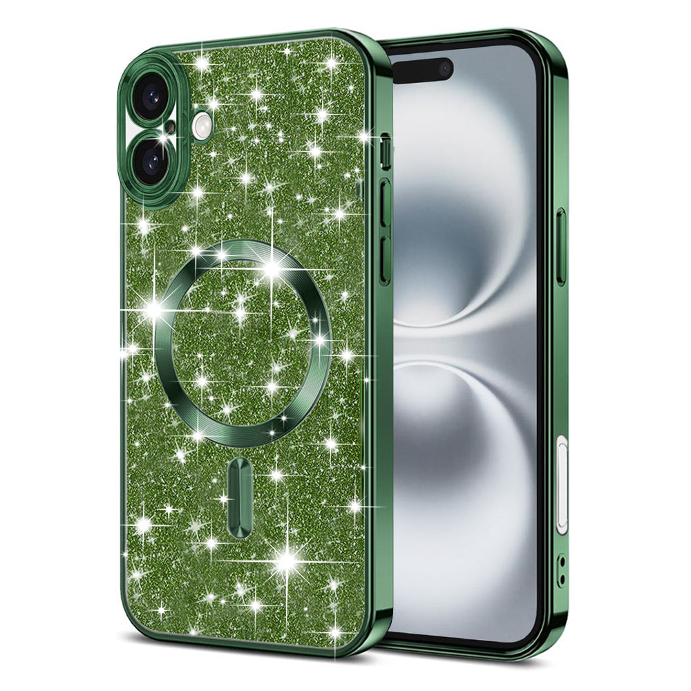 Techsuit - Luxury Glitter MagSafe - iPhone 16 - Deep Green