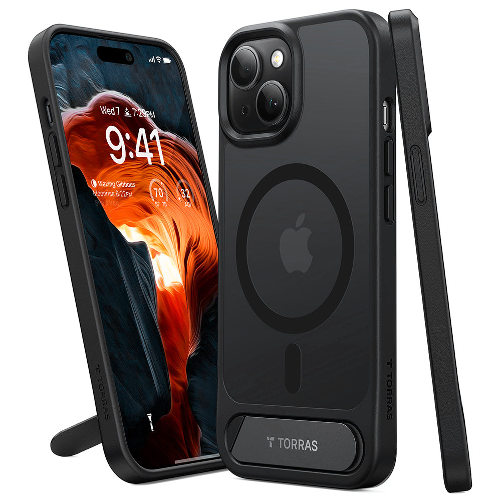 Torras - Pstand MagSafe - iPhone 15 Plus - Black