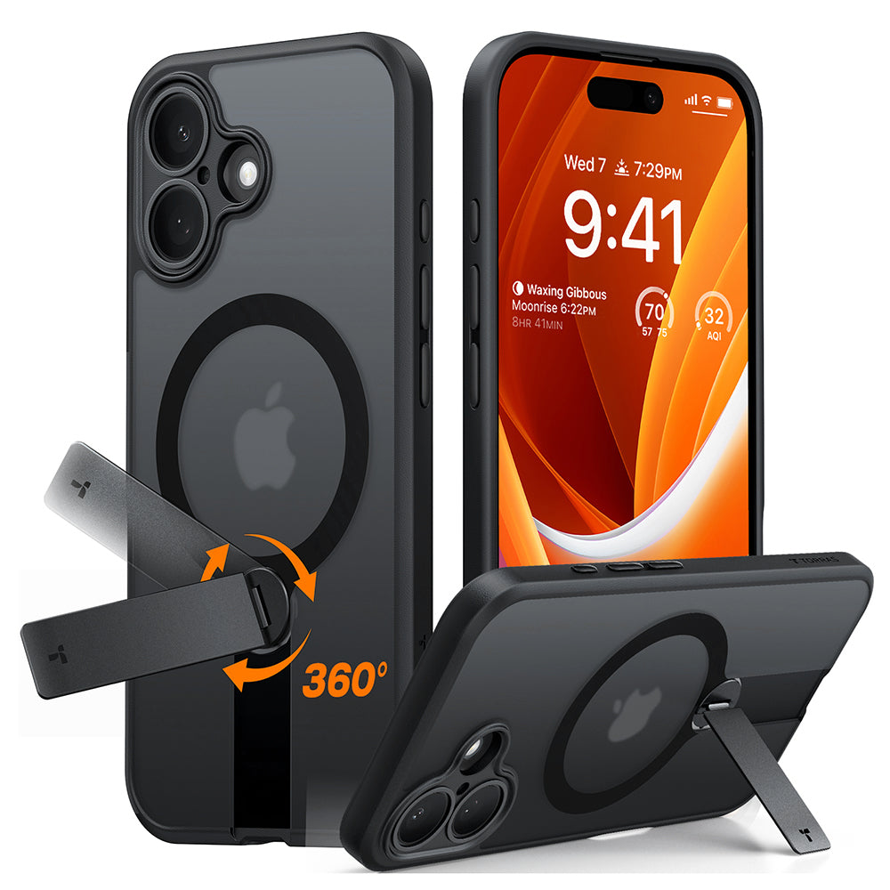 Torras - Pstand Spin MagSafe - iPhone 16 - Black