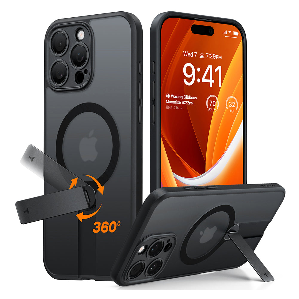 Torras - Pstand Spin MagSafe - iPhone 16 Pro Max - Black