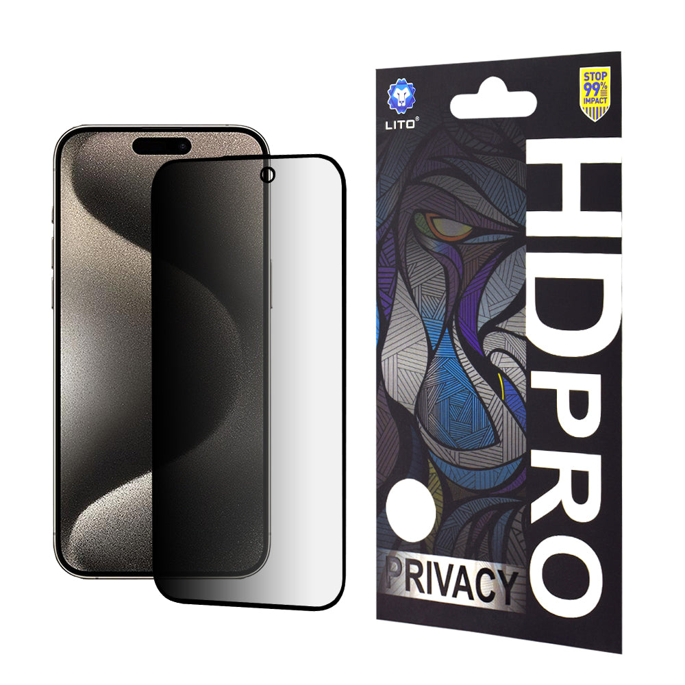 Lito - HD Pro Privacy - iPhone 15 Pro Max - Black
