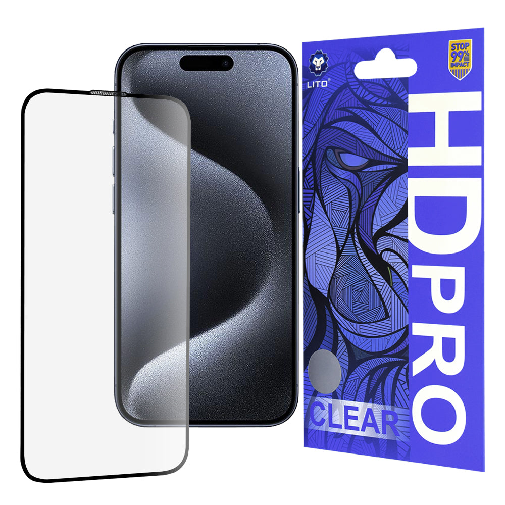 Lito - HD Pro Clear - iPhone 15 Pro - Black