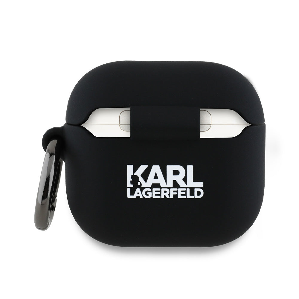 Karl Lagerfeld - Silicone Karl&Chaupette Head 3D (KLA4RUNKCHK) - Apple AirPods 4 - Black