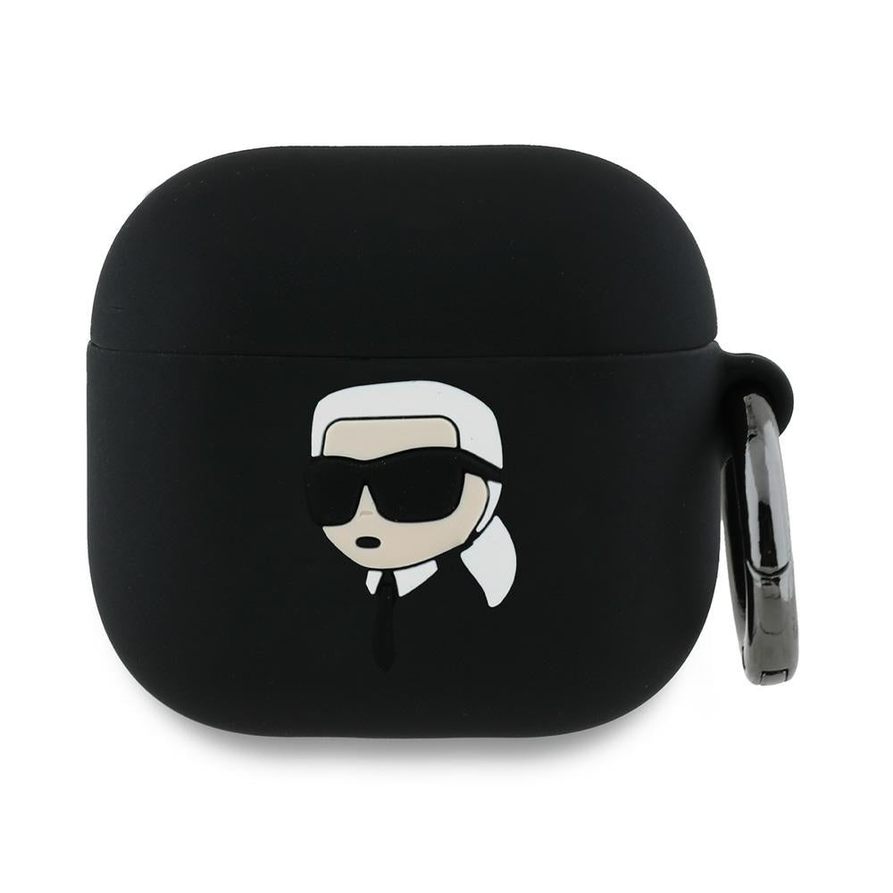 Karl Lagerfeld - Silicone Karl Head 3D (KLA4RUNIKK) - Apple AirPods 4 - Black