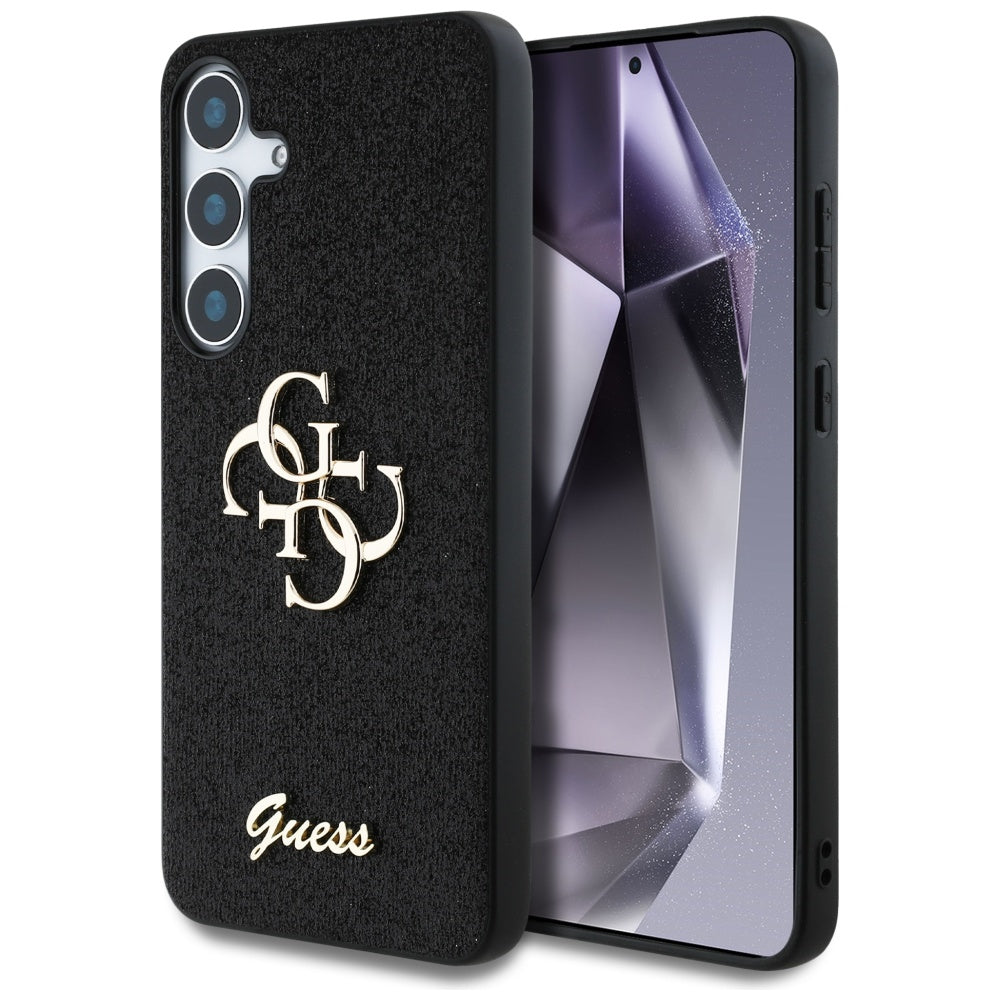 Guess - Glitter Script Big 4G Logo (GUHCS25SHG4SGK) - Samsung Galaxy S25 - Black