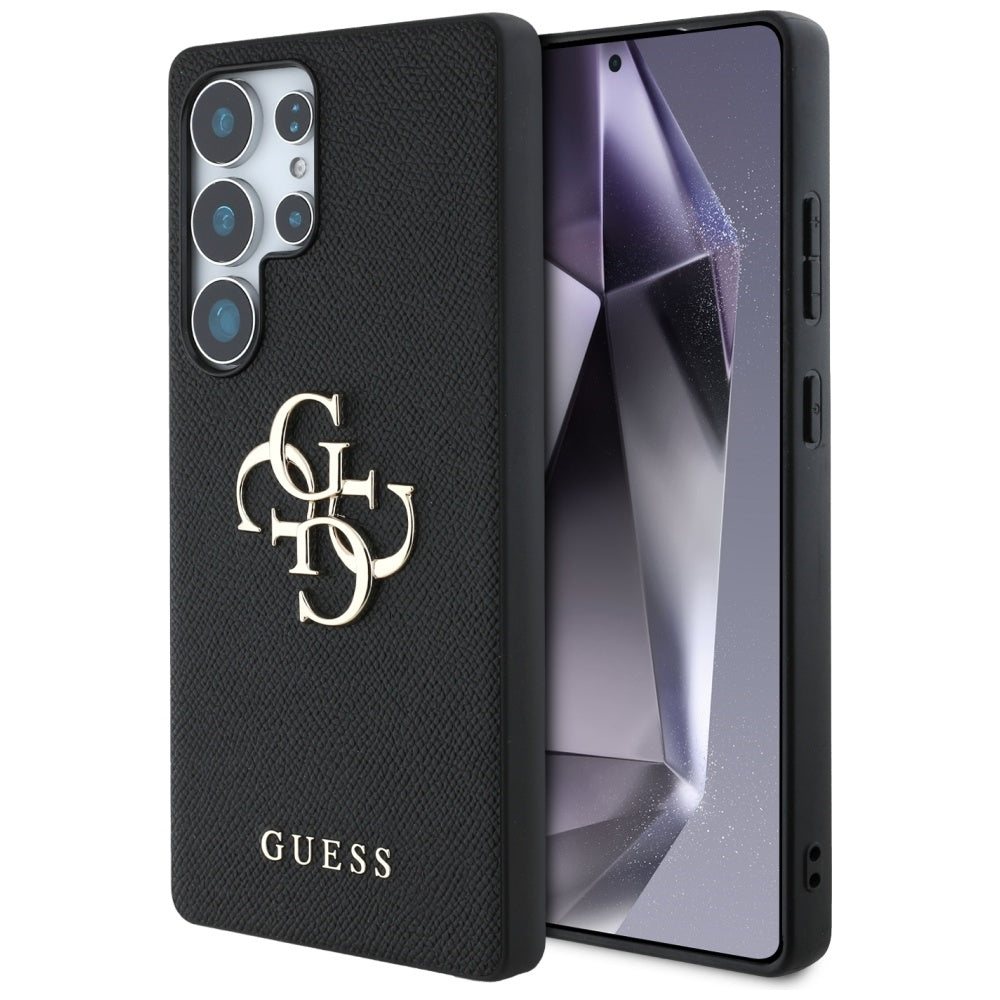 Guess - Hardcase 4G Grained Big and Classic Logo (GUHCS25LPGT4MBK) - Samsung Galaxy S25 Ultra - Black
