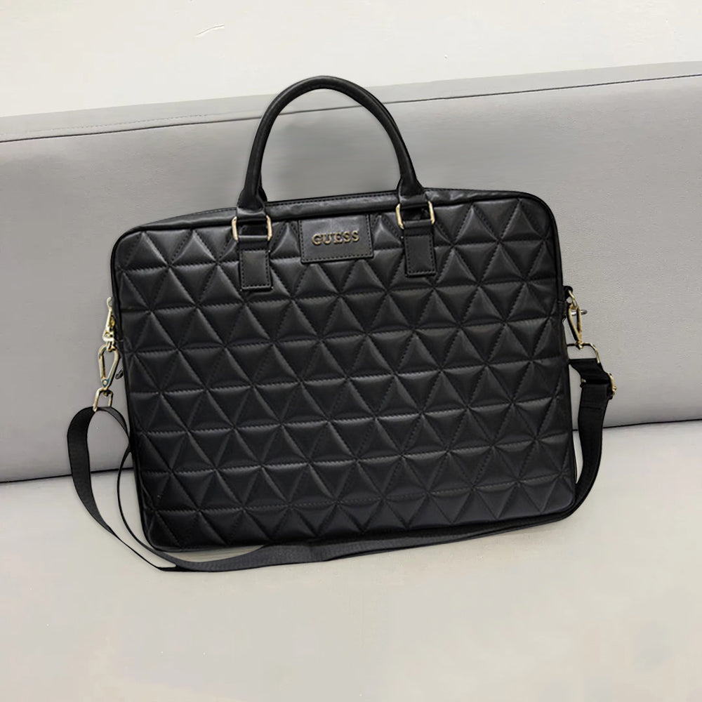 Guess Quilted Computer Bag Τσάντα κατάλληλη για laptop 15" (Black-GUCB15QLBK)
