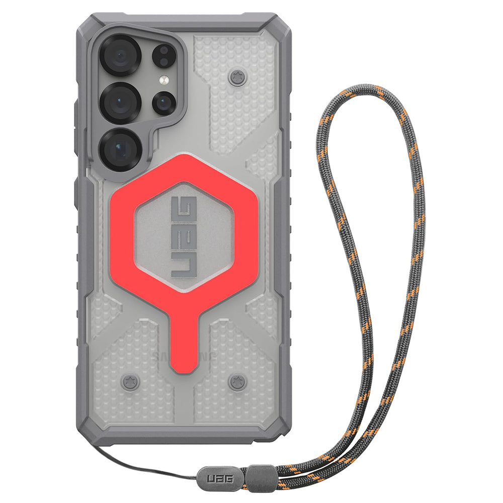 UAG - Pathfinder Clear MagSafe - Samsung Galaxy S25 Ultra - Active Lava Lanyard