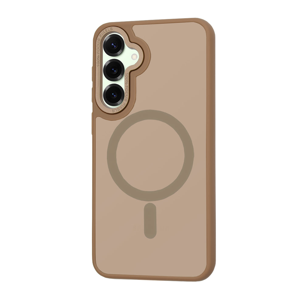 Techsuit - HaloFrost MagSafe Series - Galaxy S25 Plus - Sandstone Brown
