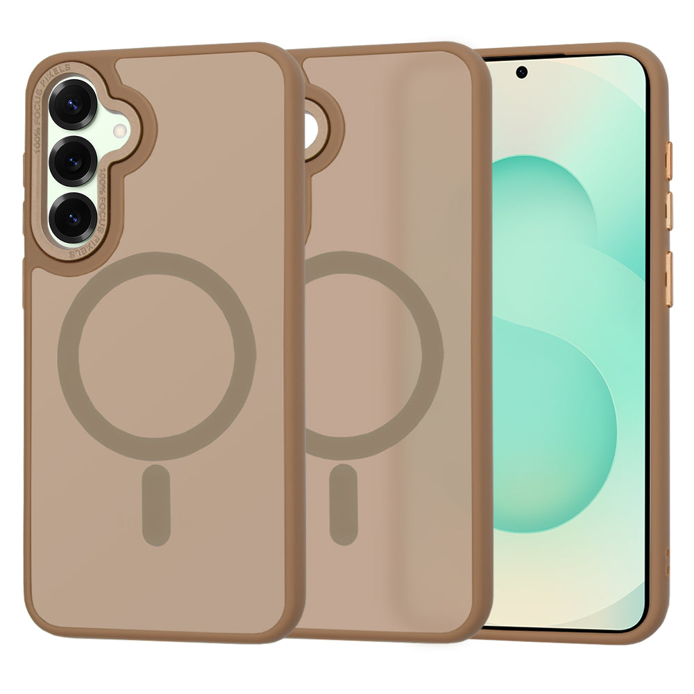 Techsuit - HaloFrostÂ MagSafe Series - Samsung Galaxy S25 Plus - Sandstone Brown