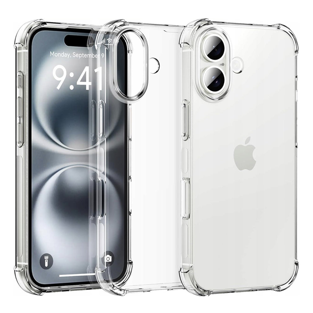 Techsuit - Shockproof Clear Silicone [Big Lens Hole] - iPhone 16 Plus - Clear