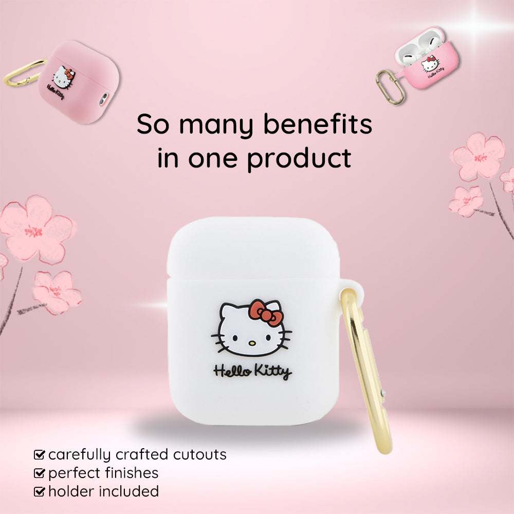 Hello Kitty - Silicone 3D Kitty Head (HKAP23DKHSF) - for Apple AirPods Pro 2 - Red