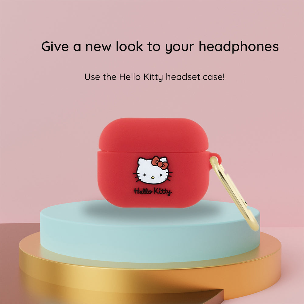 Hello Kitty - Silicone 3D Kitty Head (HKAP23DKHSF) - for Apple AirPods Pro 2 - Red