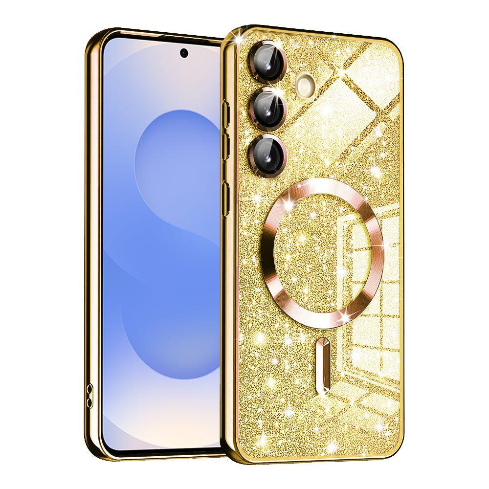 Techsuit - Luxury Glitter MagSafe - Samsung Galaxy S25 - Gold