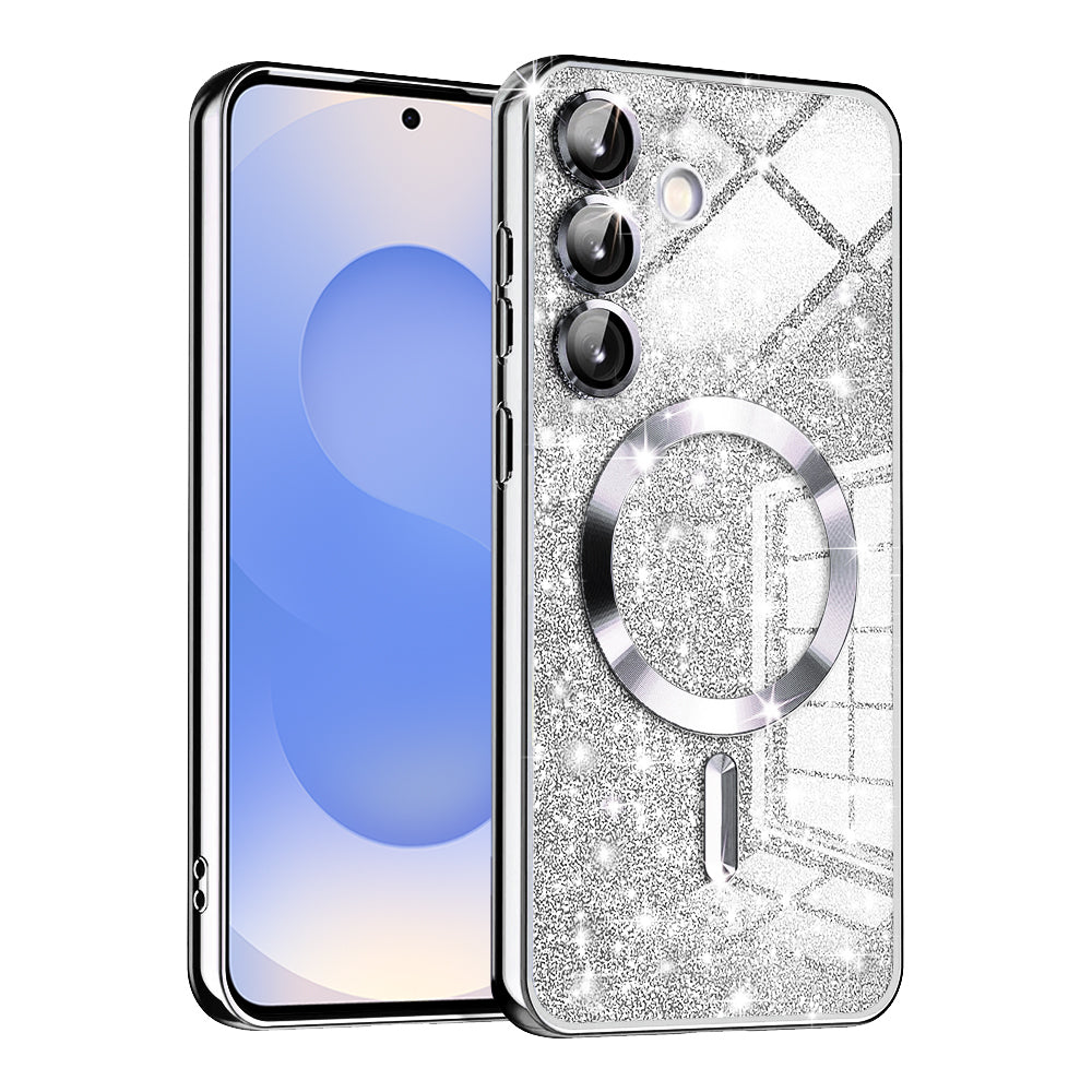 Techsuit - Luxury Glitter MagSafe - Samsung Galaxy S25 - Silver