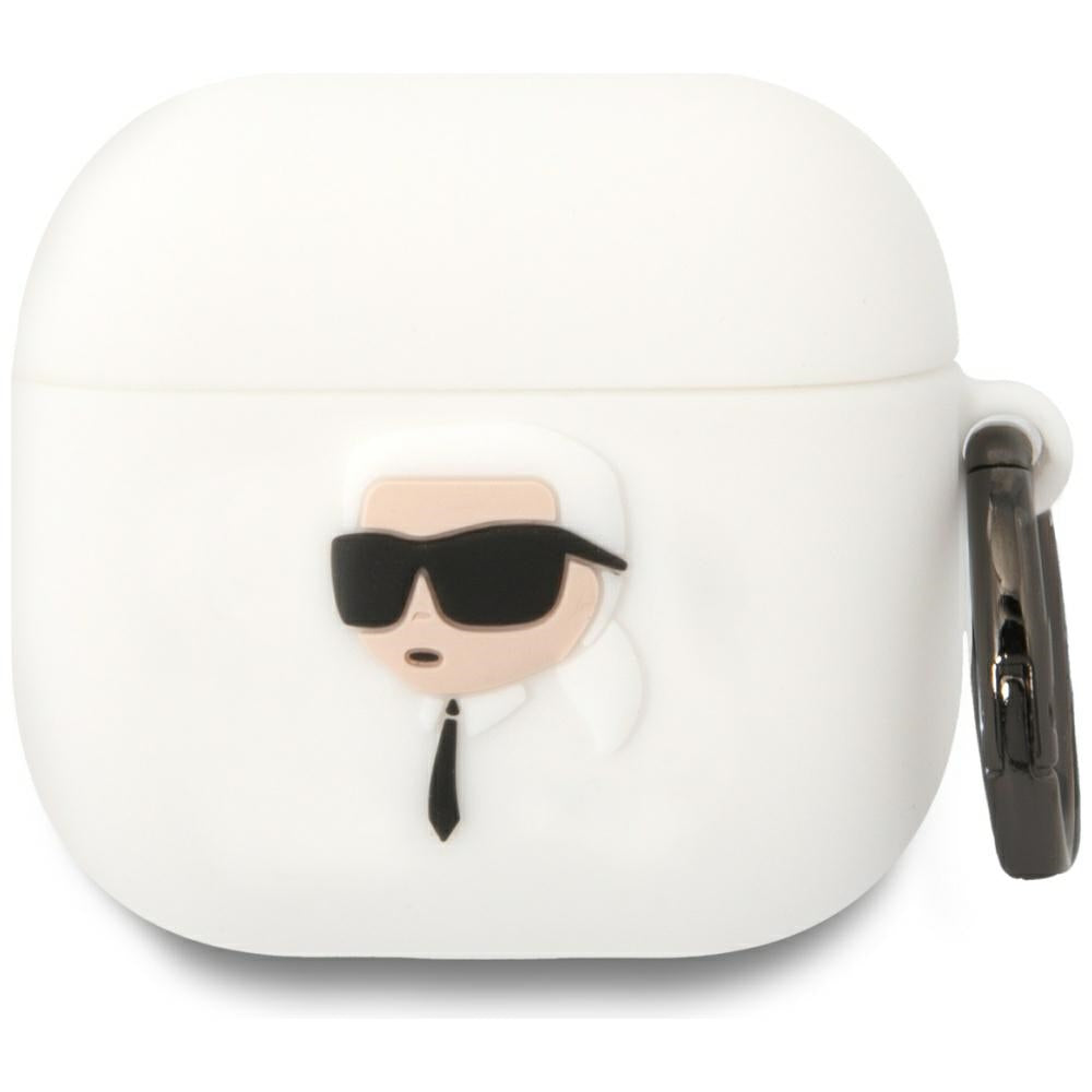 Karl Lagerfeld - Silicone NFT Karl Head 3D (KLA4RUNIKH) - Apple AirPods 4 - White