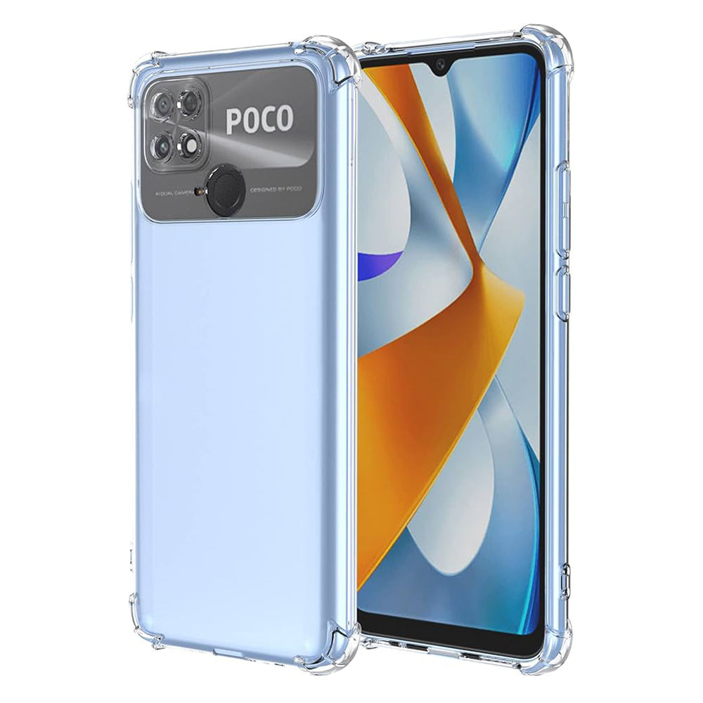 Techsuit - Shockproof Clear Silicone - Xiaomi Poco C40 - Clear