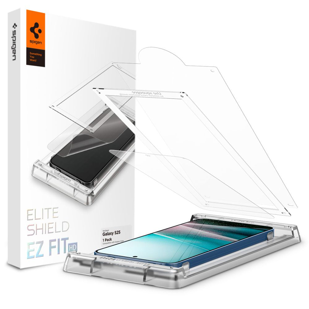 Spigen - Elite Shield EZ Fit HD- Samsung Galaxy S25 - Clear