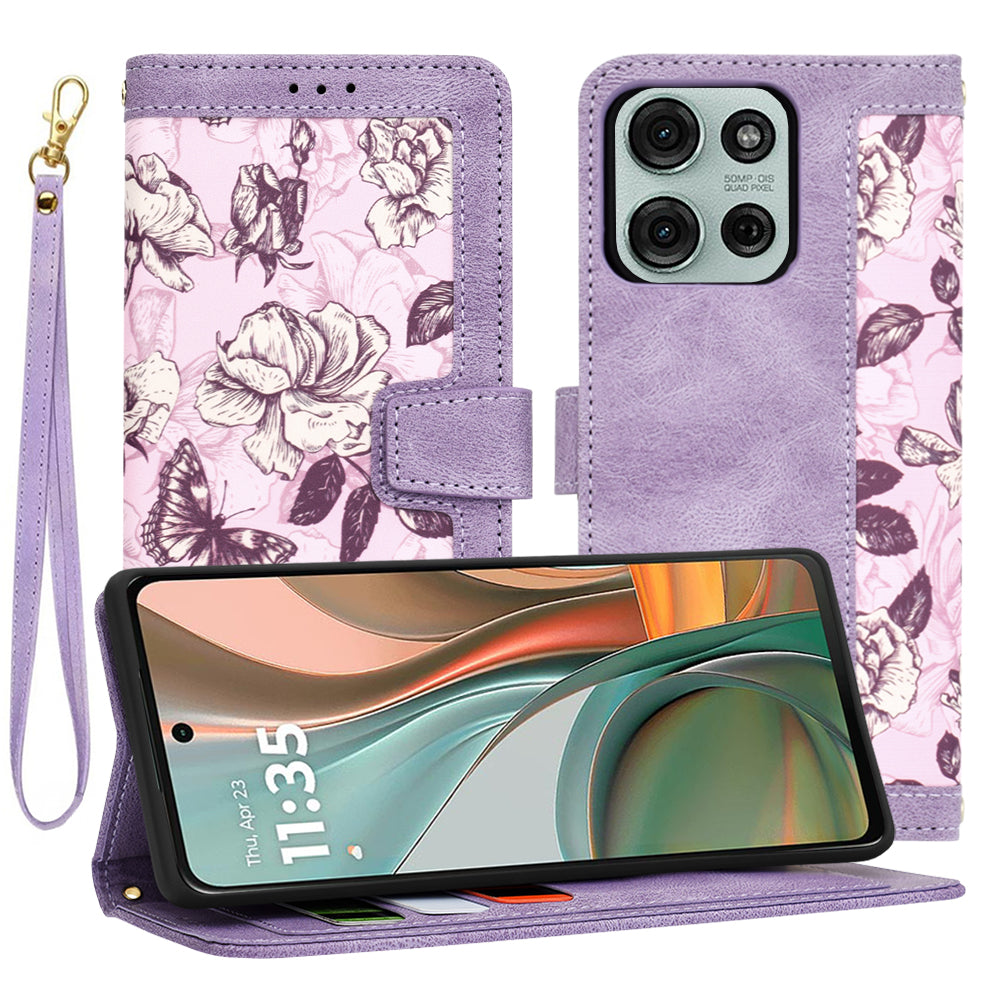 Techsuit - FlipCraft - Motorola Moto G75 - Mysterious Purple