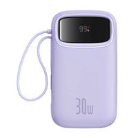 Baseus QPow 2 20000mAh 30W powerbank με 2x USB-C (μωβ)
