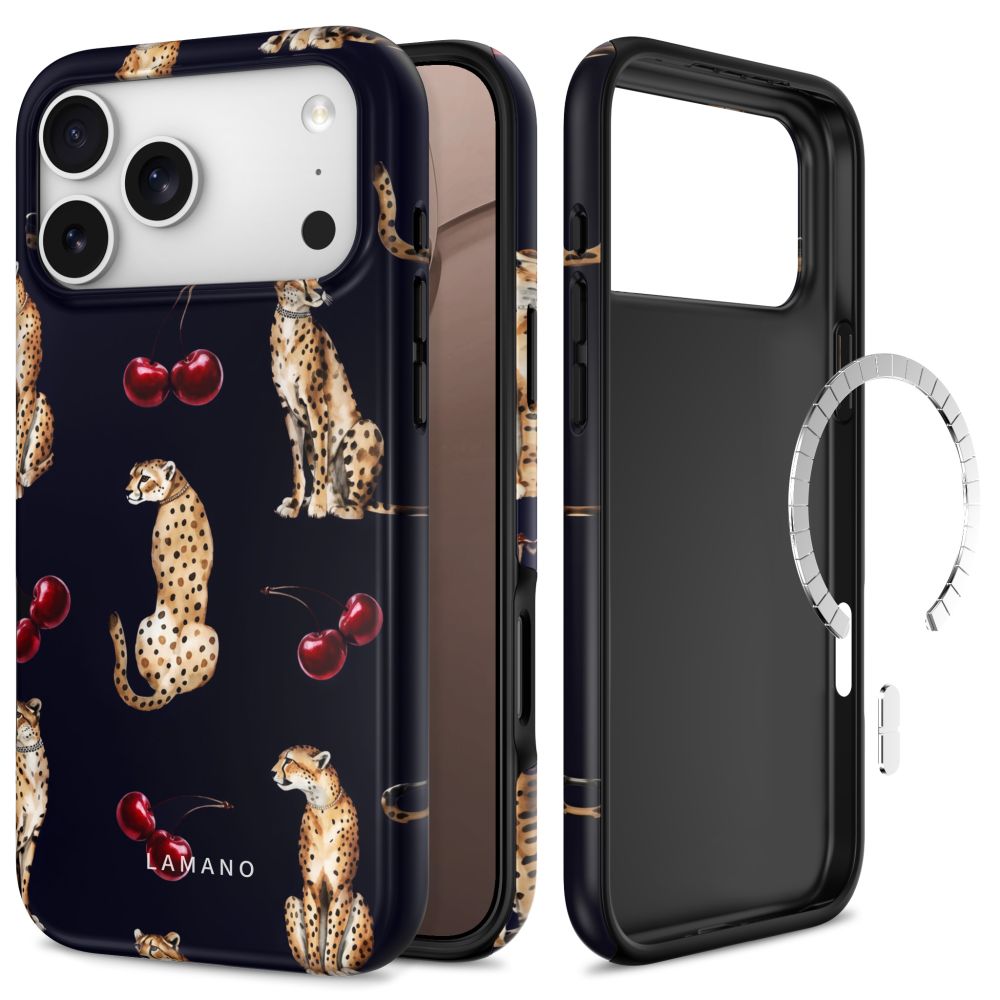 Θήκη Tech-Protect LAMANO MagSafe iPhone 17 PRO MAX / 18 PRO MAX Midnight Cherry - iPhone 17 Pro Max