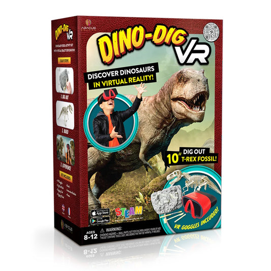 Abacus Brands Dino Dig Vr Επιστημονικό Σετ Εικονικής Πραγματικότητας – Πλήρης Αγγλική Έκδοση – Περιλαμβάνει Γυαλιά Vr – Θήκη για κινητό από το PhoneBazaar.gr