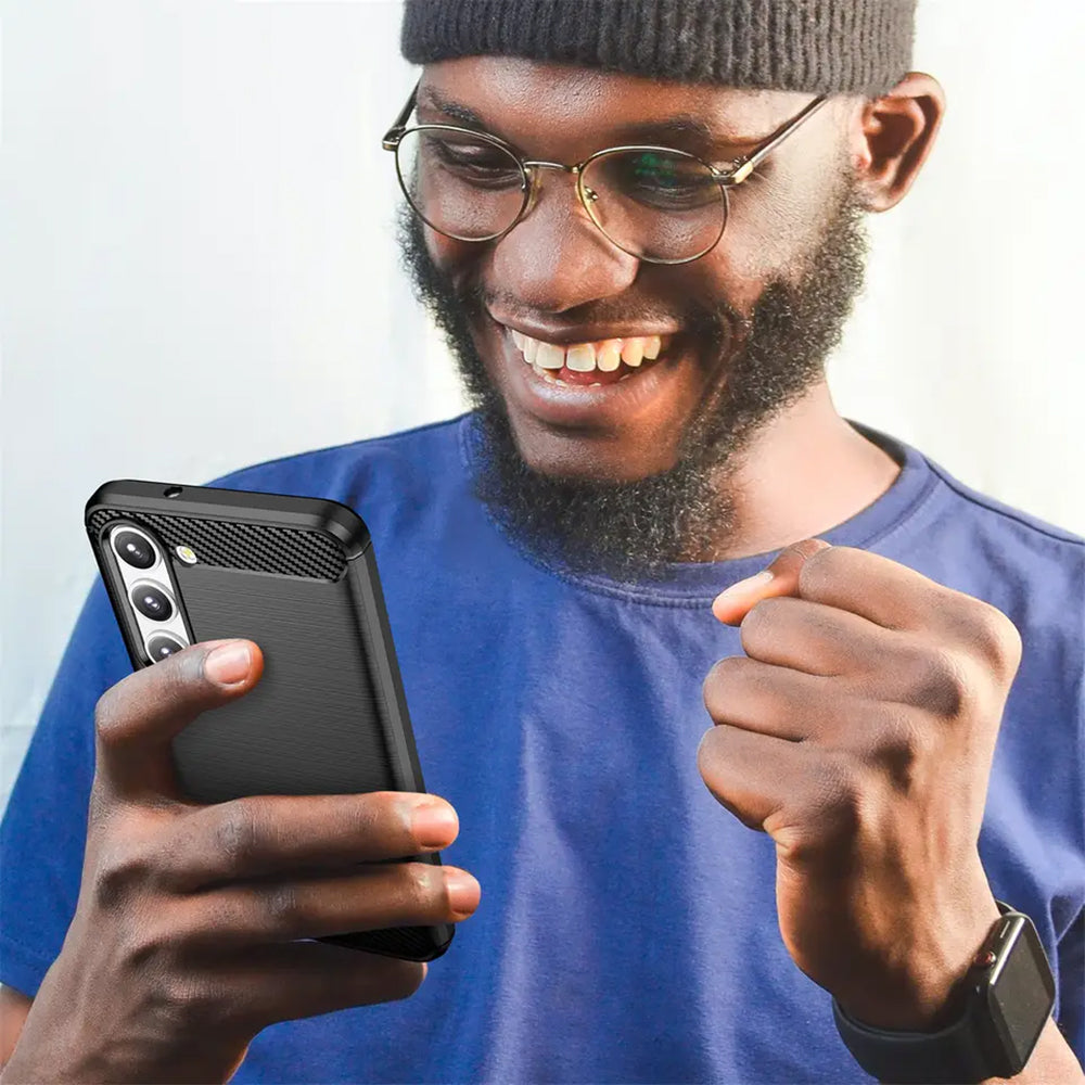 Techsuit - Carbon Silicone - Samsung Galaxy S23 Plus - Black