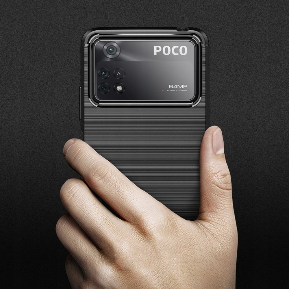 Techsuit - Carbon Silicone - Xiaomi Poco X4 Pro 5G - Black