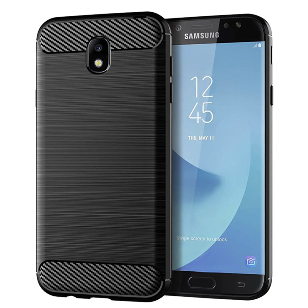 Techsuit - Carbon Silicone - Samsung Galaxy J7 2017 - Black
