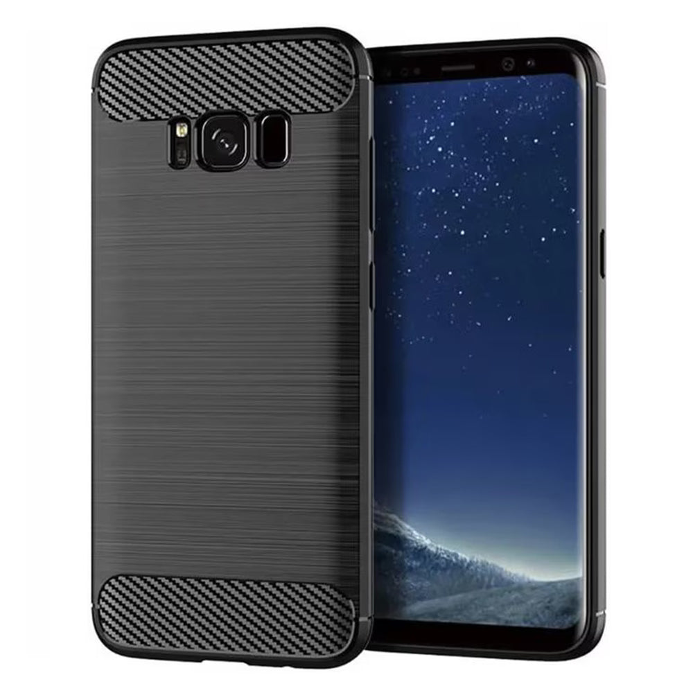 Techsuit - Carbon Silicone - Samsung Galaxy S8 - Black