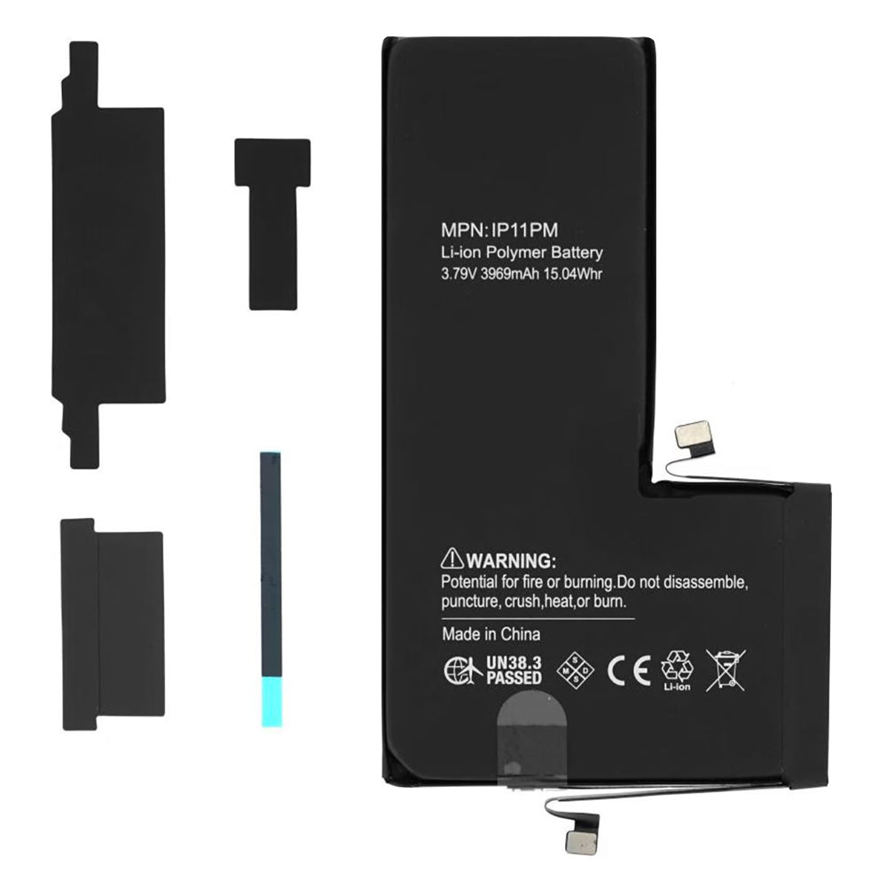 OEM - Smartphone Battery (20629) - Decoded with Extra IC (without Welding) - iPhone 11 Pro Max - 3969mAh - Black