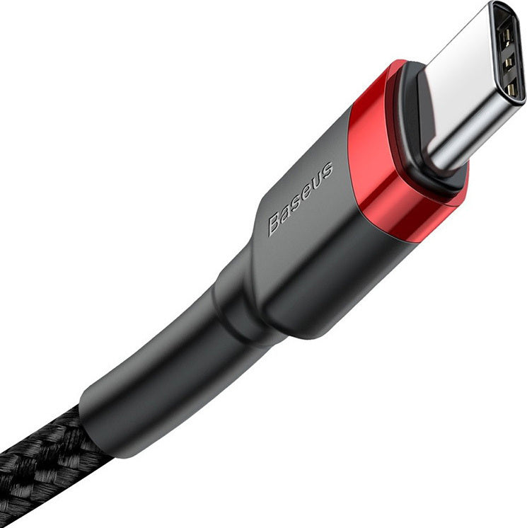 Baseus Cafule Braided USB 2.0 Cable USB-C male - USB-C 60W PD Μαύρο 2m