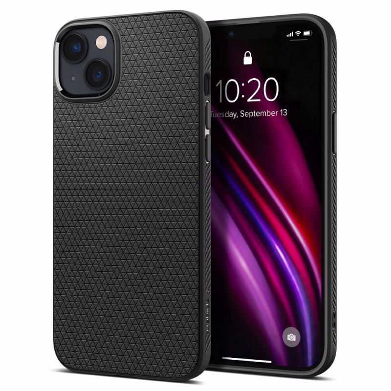 Spigen Liquid Air Back Cover Σιλικόνης Matte Black iPhone 13 / iPhone 14
