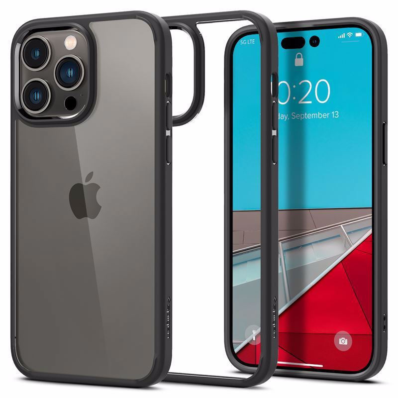 Spigen Ultra Hybrid Back Cover Πλαστικό 2mm Matte Black (iPhone 14 Pro)