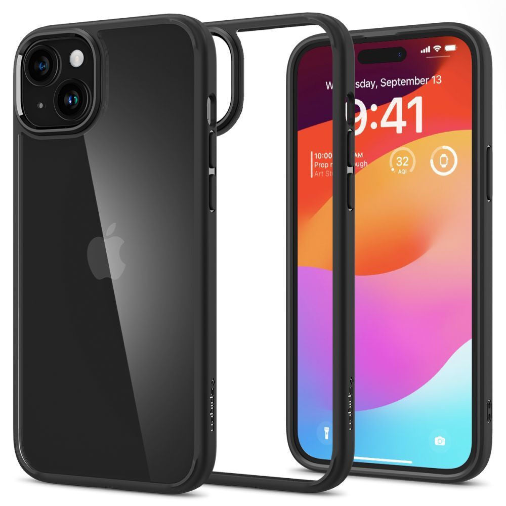 Spigen Ultra Hybrid Back Cover Πλαστικό 2mm Matte Black (iPhone 15)