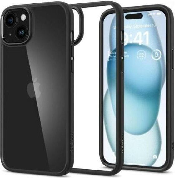 Spigen Ultra Hybrid Back Cover Πλαστικό 2mm Matte Black (iPhone 15)