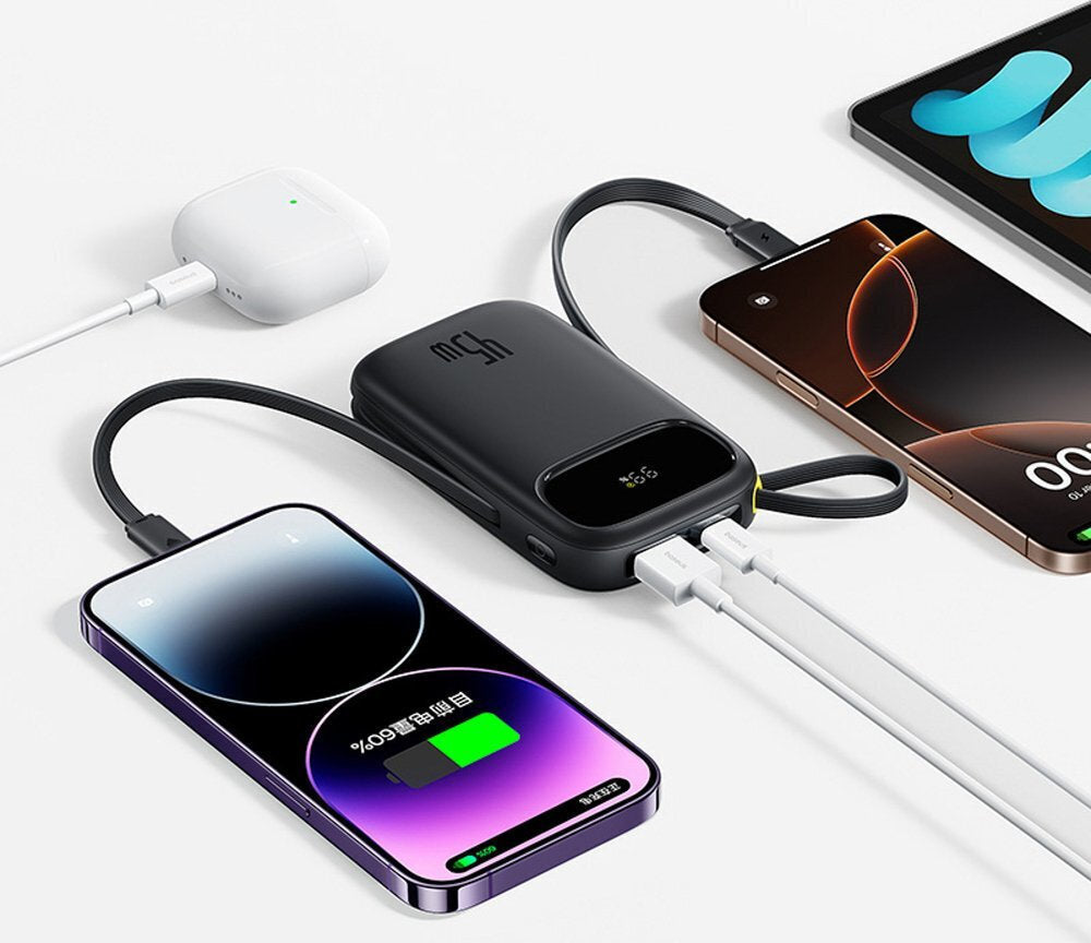 Baseus EnerFill FC31 Power Bank 10000mAh 45W με Θύρα USB-A και Θύρα USB-C Μαύρο